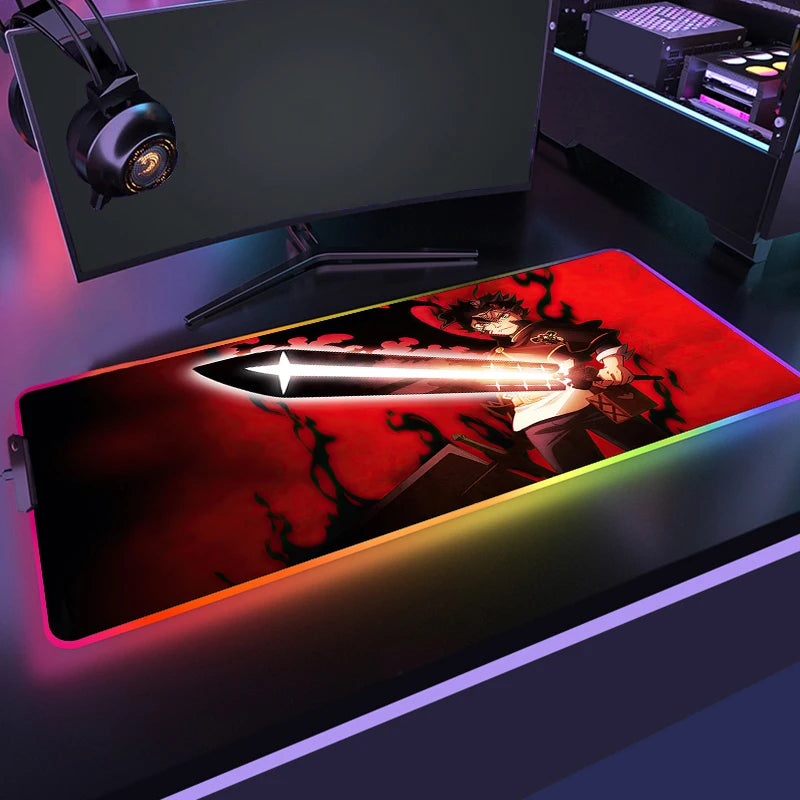 Otaku Forge · Premium RGB Gaming Desk Mat — Waterproof Extended
