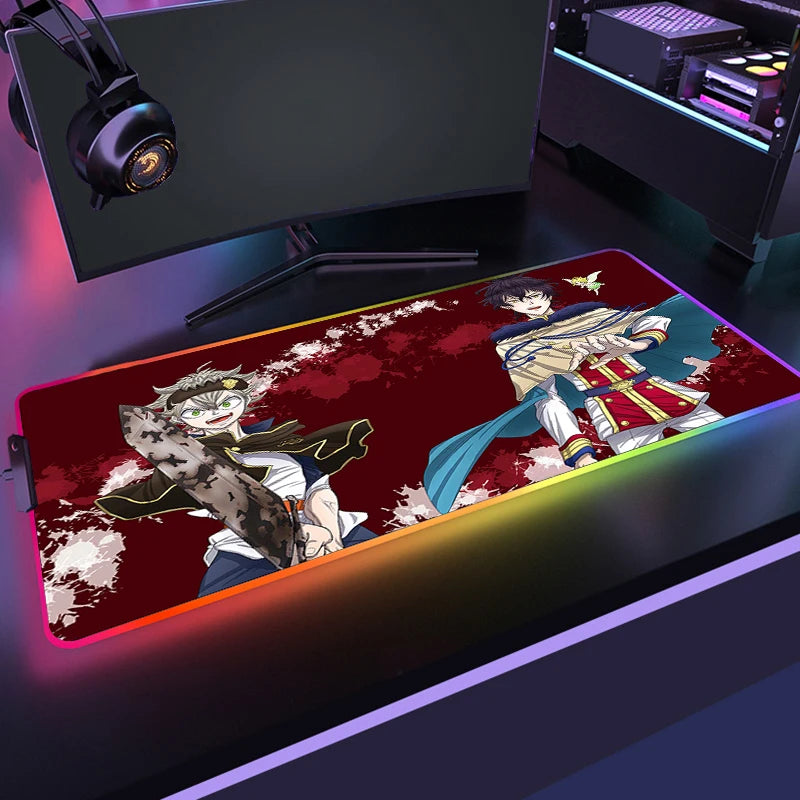 Otaku Forge · Premium RGB Gaming Desk Mat — Waterproof Extended