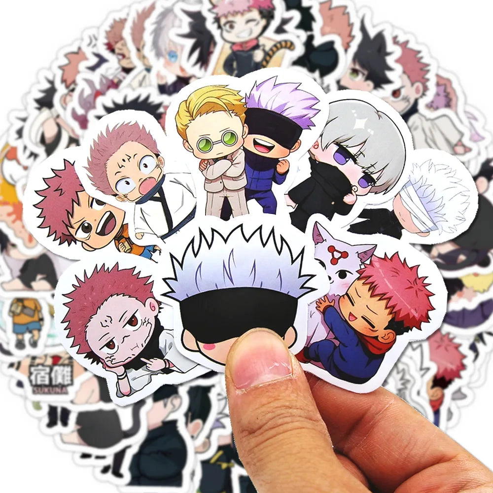 Otaku Forge · Jujutsu Kaisen Sticker Pack — Gojo & Itadori (30–180pc)