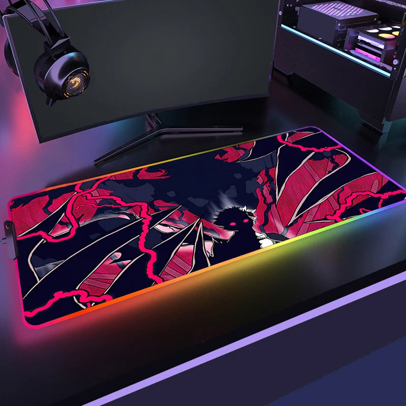 Otaku Forge · Premium RGB Gaming Desk Mat — Waterproof Extended