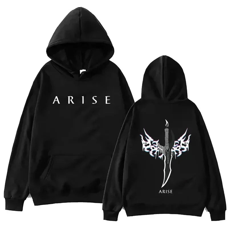 Otaku Forge · Solo Leveling Streetwear Hoodie — Gothic Retro Fit