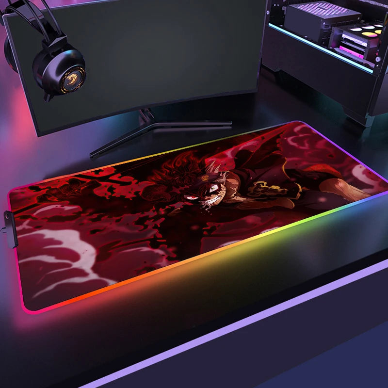 Otaku Forge · Premium RGB Gaming Desk Mat — Waterproof Extended