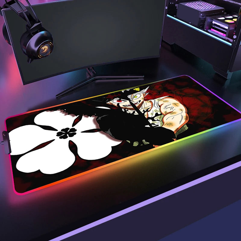 Otaku Forge · Premium RGB Gaming Desk Mat — Waterproof Extended