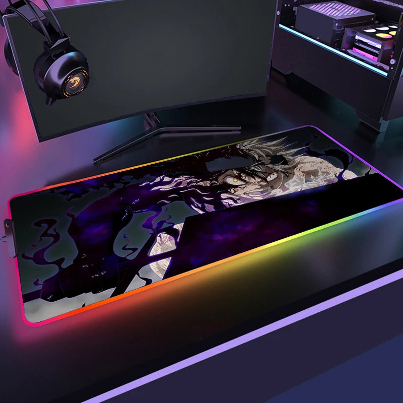 Otaku Forge · Premium RGB Gaming Desk Mat — Waterproof Extended