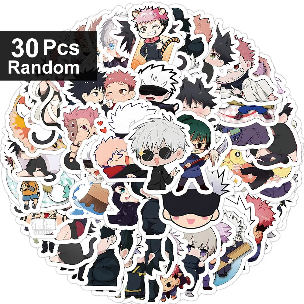 Otaku Forge · Jujutsu Kaisen Sticker Pack — Gojo & Itadori (30–180pc)