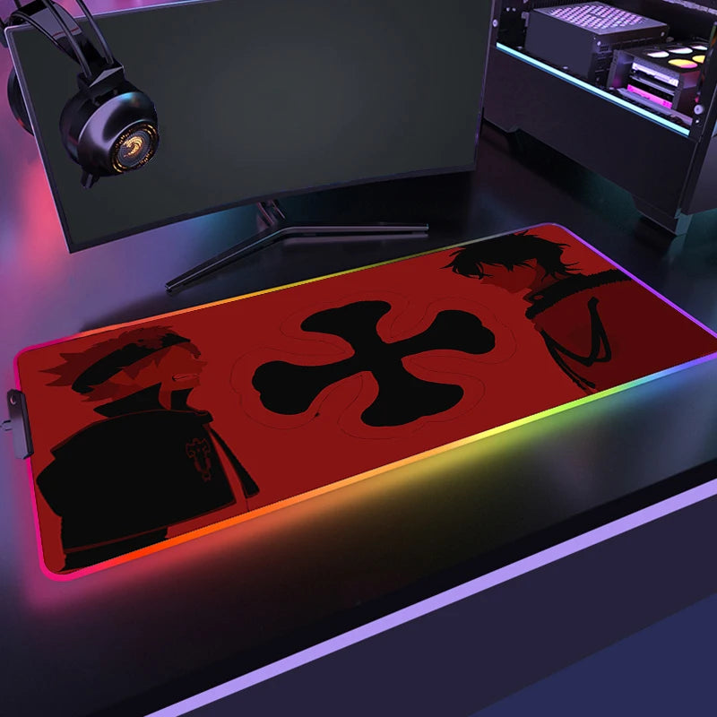 Otaku Forge · Premium RGB Gaming Desk Mat — Waterproof Extended