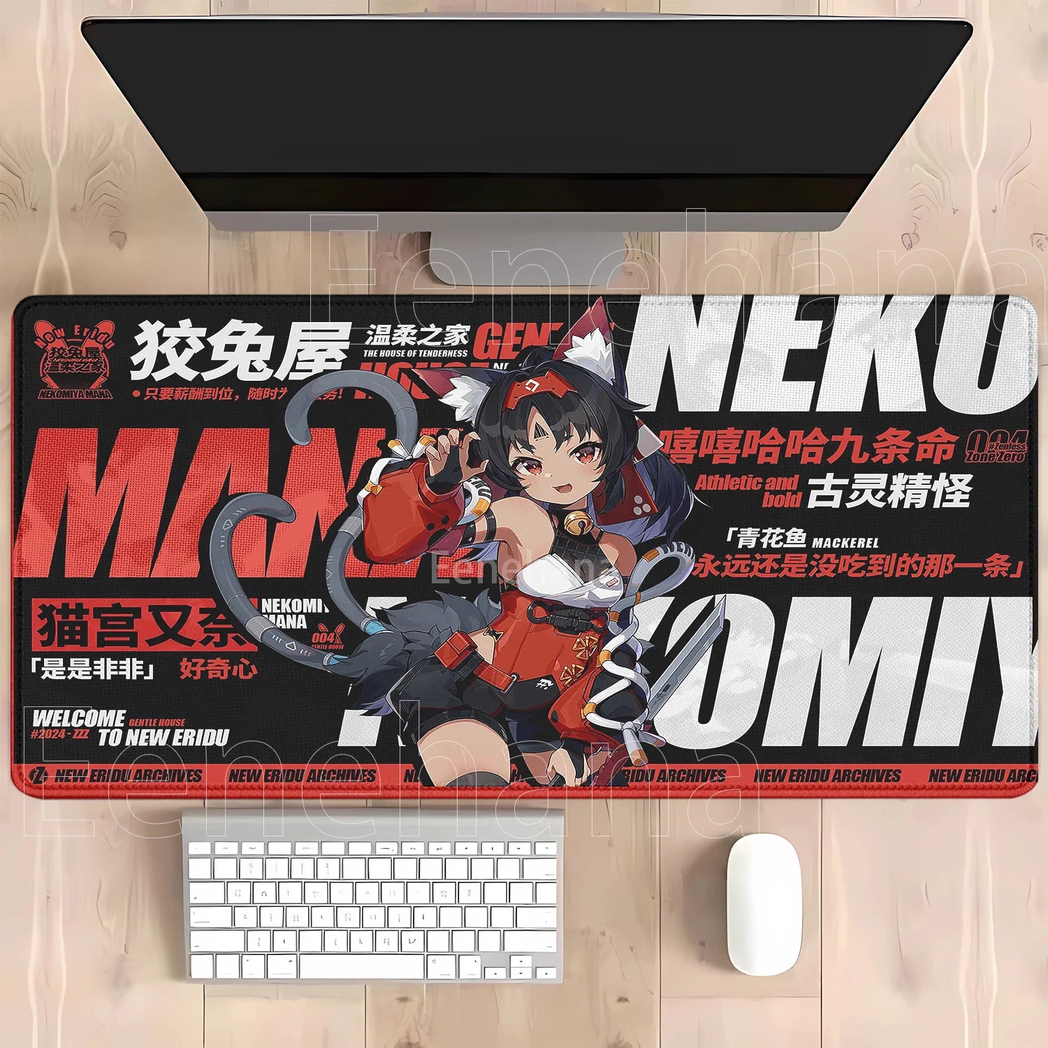 Otaku Forge · Zenless Zone Zero Desk Mat — Ellen Joe & Yidhari (XXL)