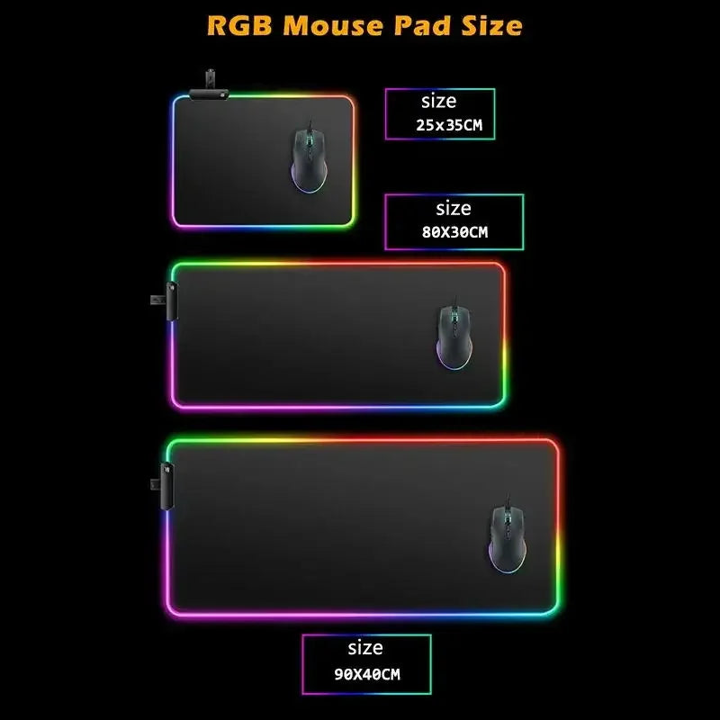 Otaku Forge · Premium RGB Gaming Desk Mat — Waterproof Extended
