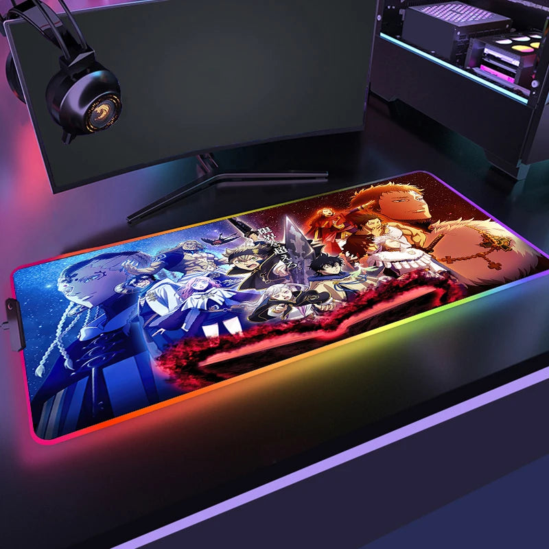 Otaku Forge · Premium RGB Gaming Desk Mat — Waterproof Extended
