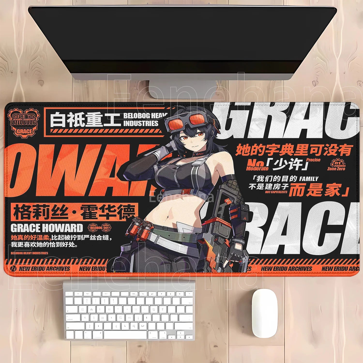 Otaku Forge · Zenless Zone Zero Desk Mat — Ellen Joe & Yidhari (XXL)