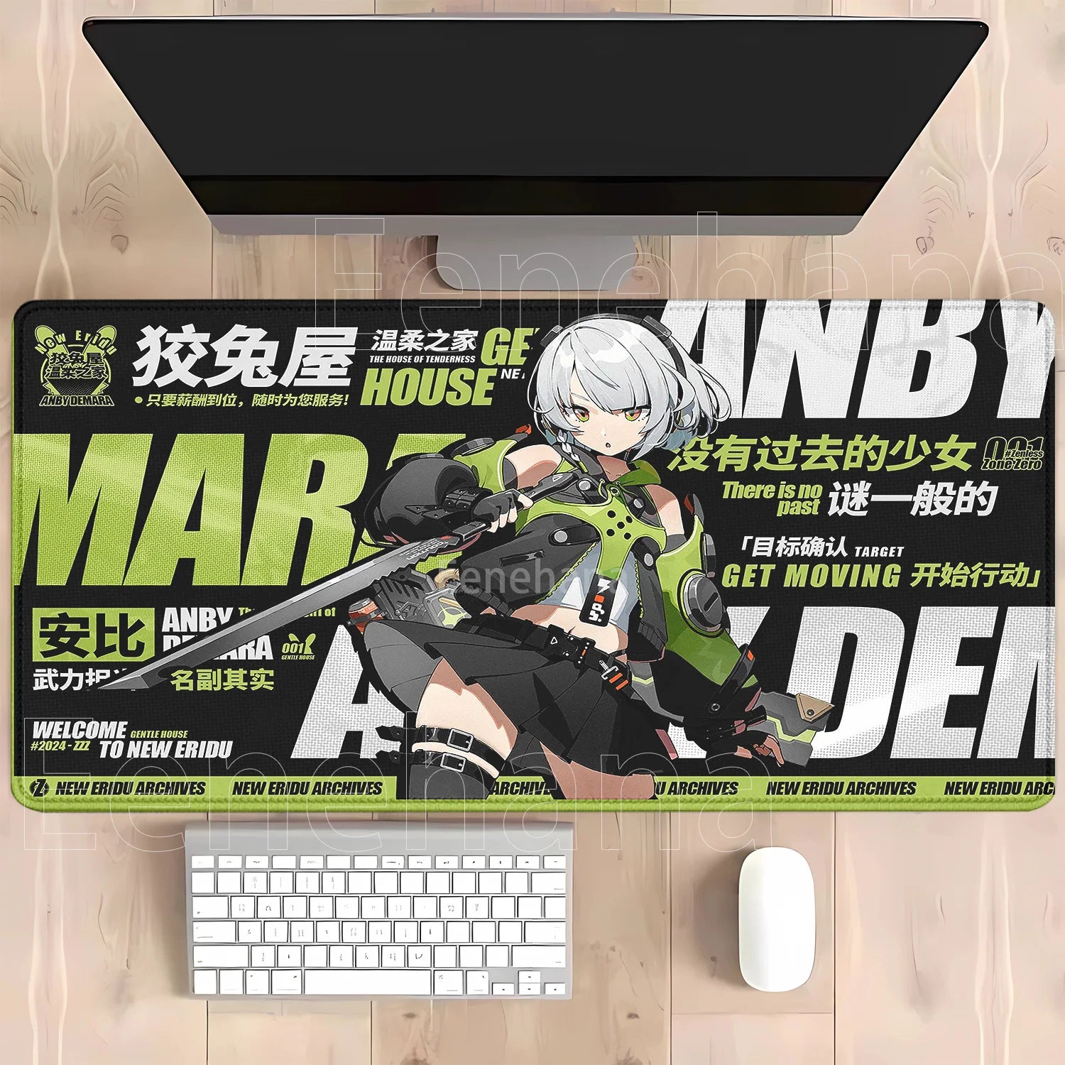 Otaku Forge · Zenless Zone Zero Desk Mat — Ellen Joe & Yidhari (XXL)