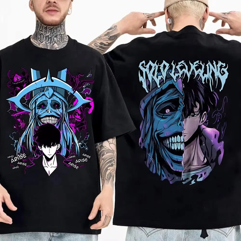 Otaku Forge · Solo Leveling Retro Anime T-Shirt — Cotton Oversized Fit
