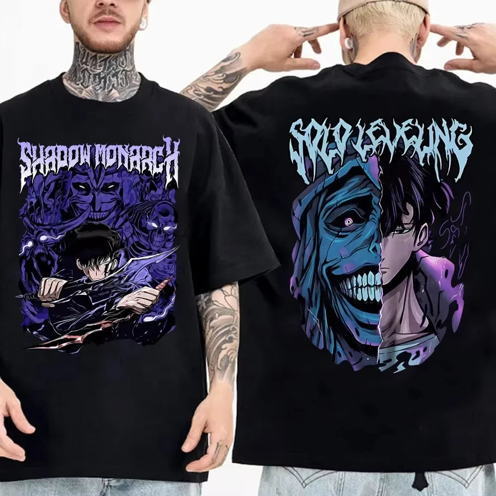 Otaku Forge · Solo Leveling Retro Anime T-Shirt — Cotton Oversized Fit