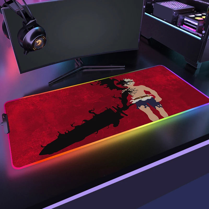 Otaku Forge · Premium RGB Gaming Desk Mat — Waterproof Extended