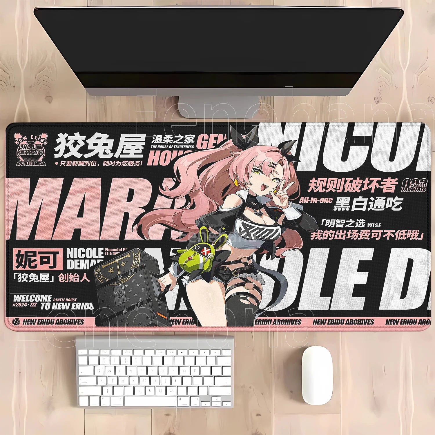 Otaku Forge · Zenless Zone Zero Desk Mat — Ellen Joe & Yidhari (XXL)