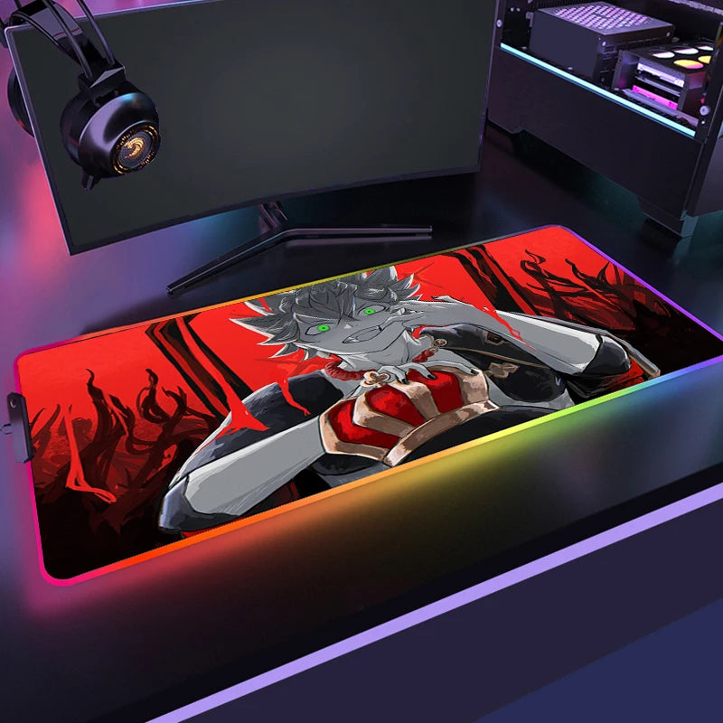 Otaku Forge · Premium RGB Gaming Desk Mat — Waterproof Extended