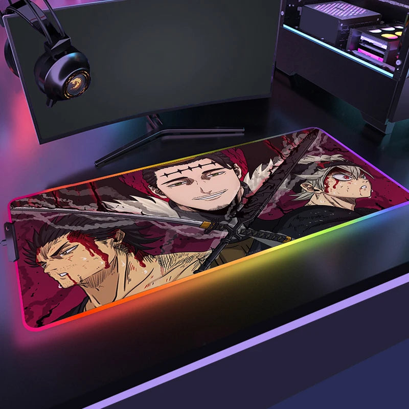 Otaku Forge · Premium RGB Gaming Desk Mat — Waterproof Extended