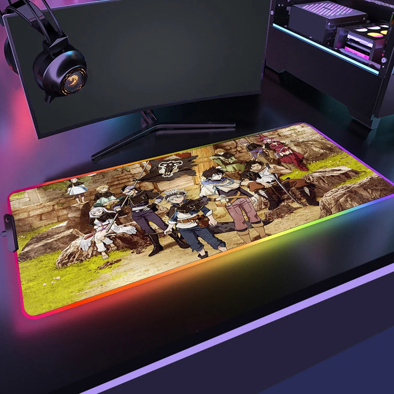 Otaku Forge · Premium RGB Gaming Desk Mat — Waterproof Extended
