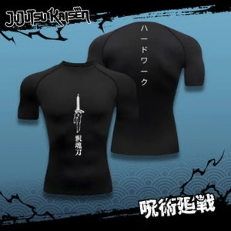 Otaku Forge · Toji Compression Shirt — JJK Gym & Sportswear