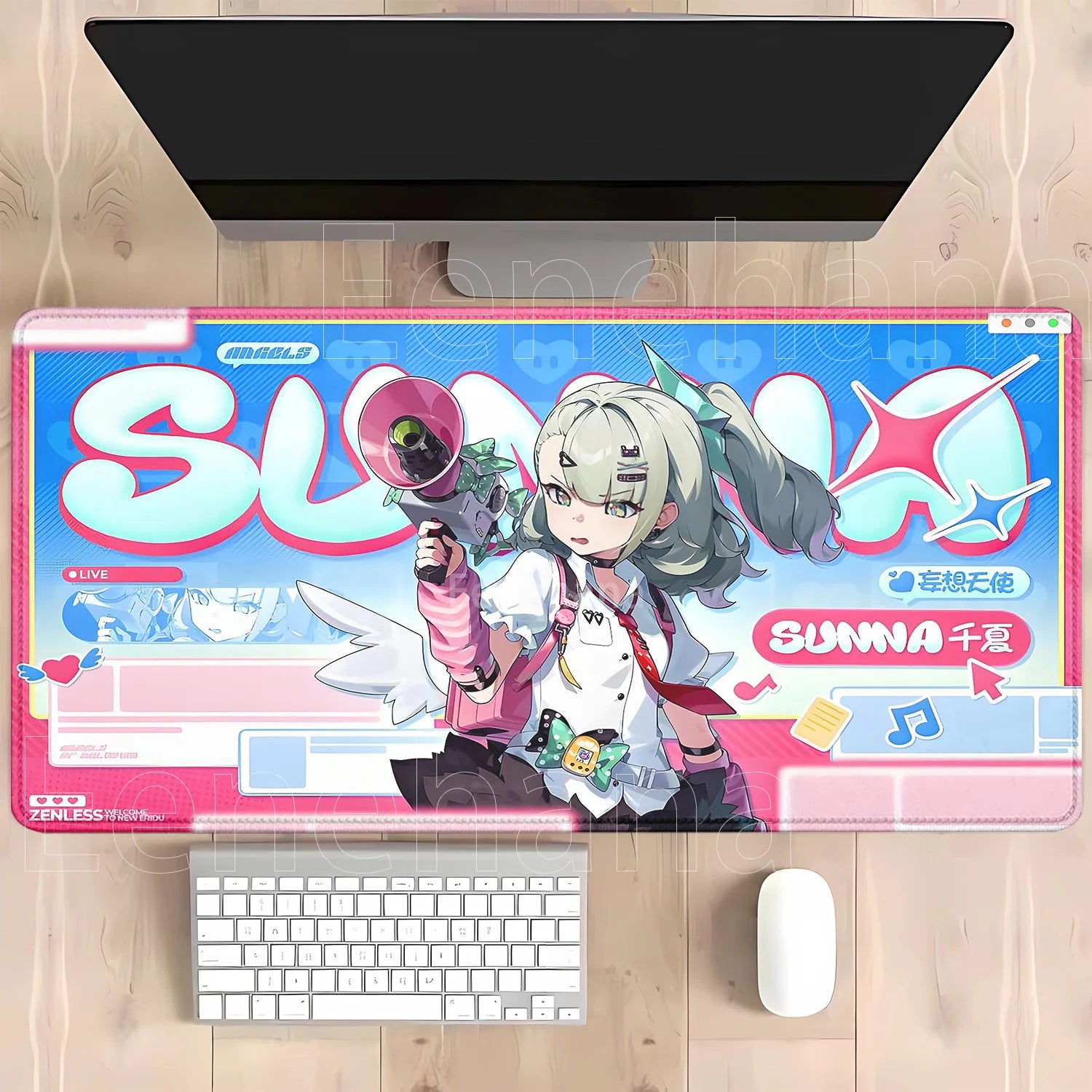 Otaku Forge · Zenless Zone Zero Desk Mat — Ellen Joe & Yidhari (XXL)