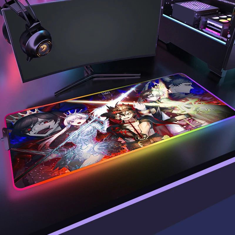 Otaku Forge · Premium RGB Gaming Desk Mat — Waterproof Extended