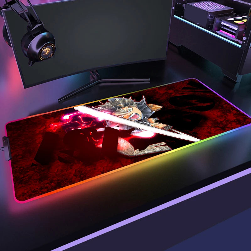 Otaku Forge · Premium RGB Gaming Desk Mat — Waterproof Extended