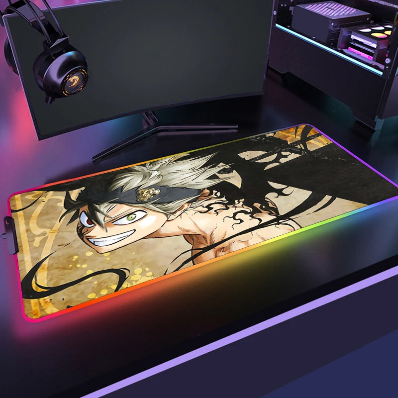 Otaku Forge · Premium RGB Gaming Desk Mat — Waterproof Extended