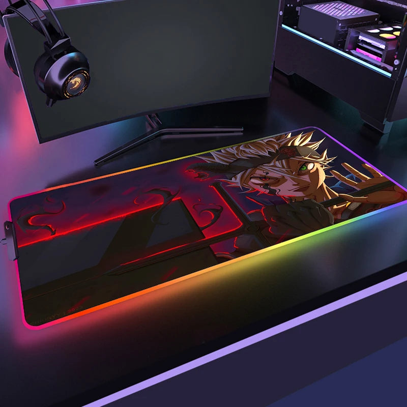 Otaku Forge · Premium RGB Gaming Desk Mat — Waterproof Extended