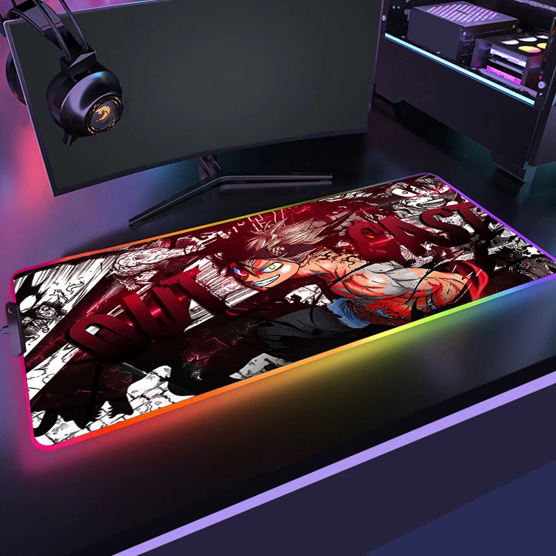 Otaku Forge · Premium RGB Gaming Desk Mat — Waterproof Extended