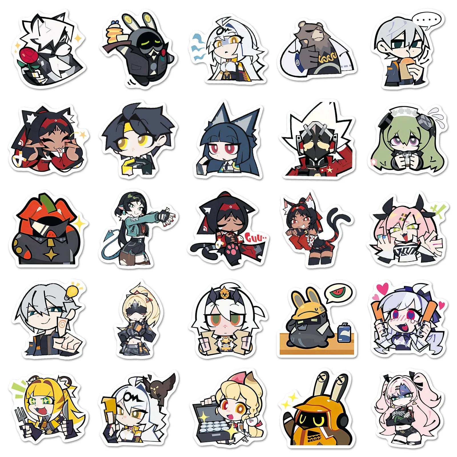 Otaku Forge · Zenless Zone Zero Sticker Pack (50pc) — Q-Style Decals