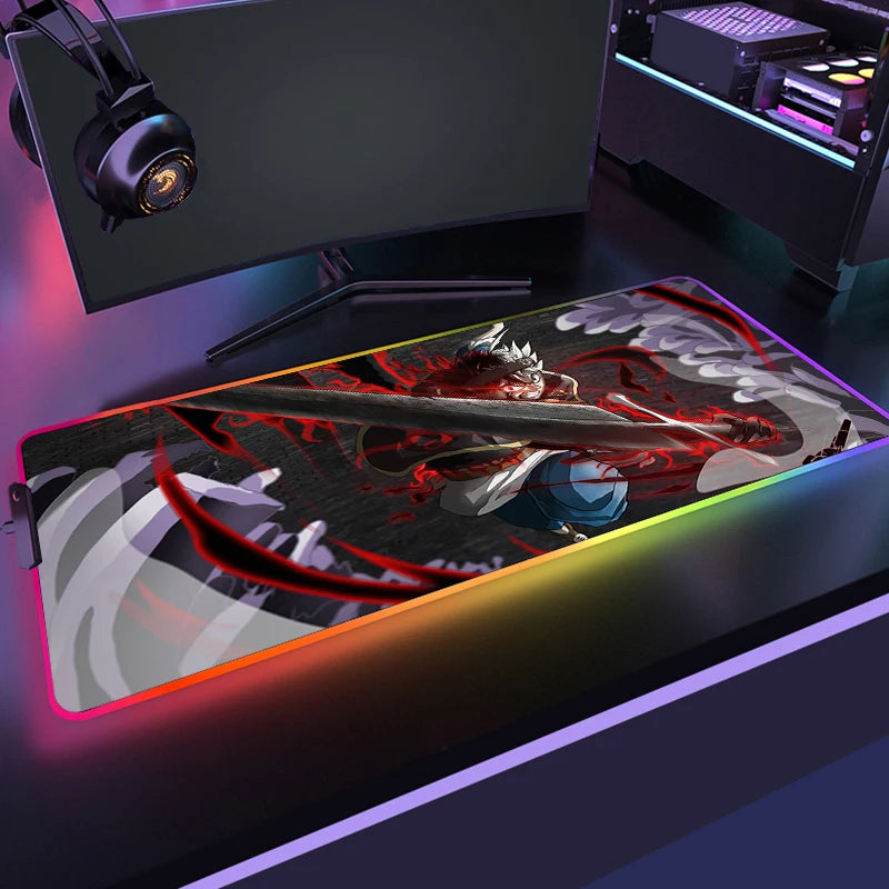 Otaku Forge · Premium RGB Gaming Desk Mat — Waterproof Extended