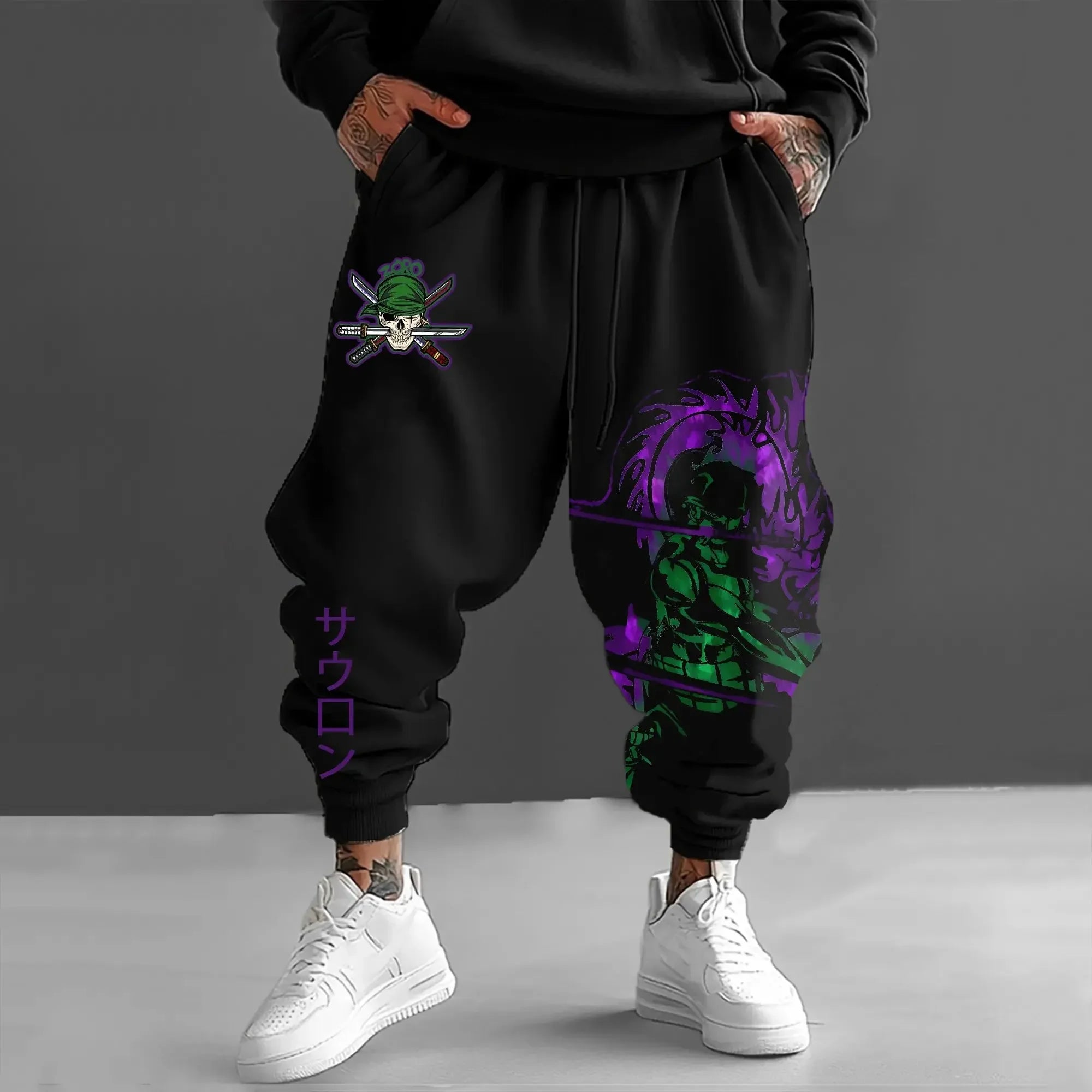 Otaku Forge · One Piece Zoro Jogger Pants — Streetwear Sweatpants