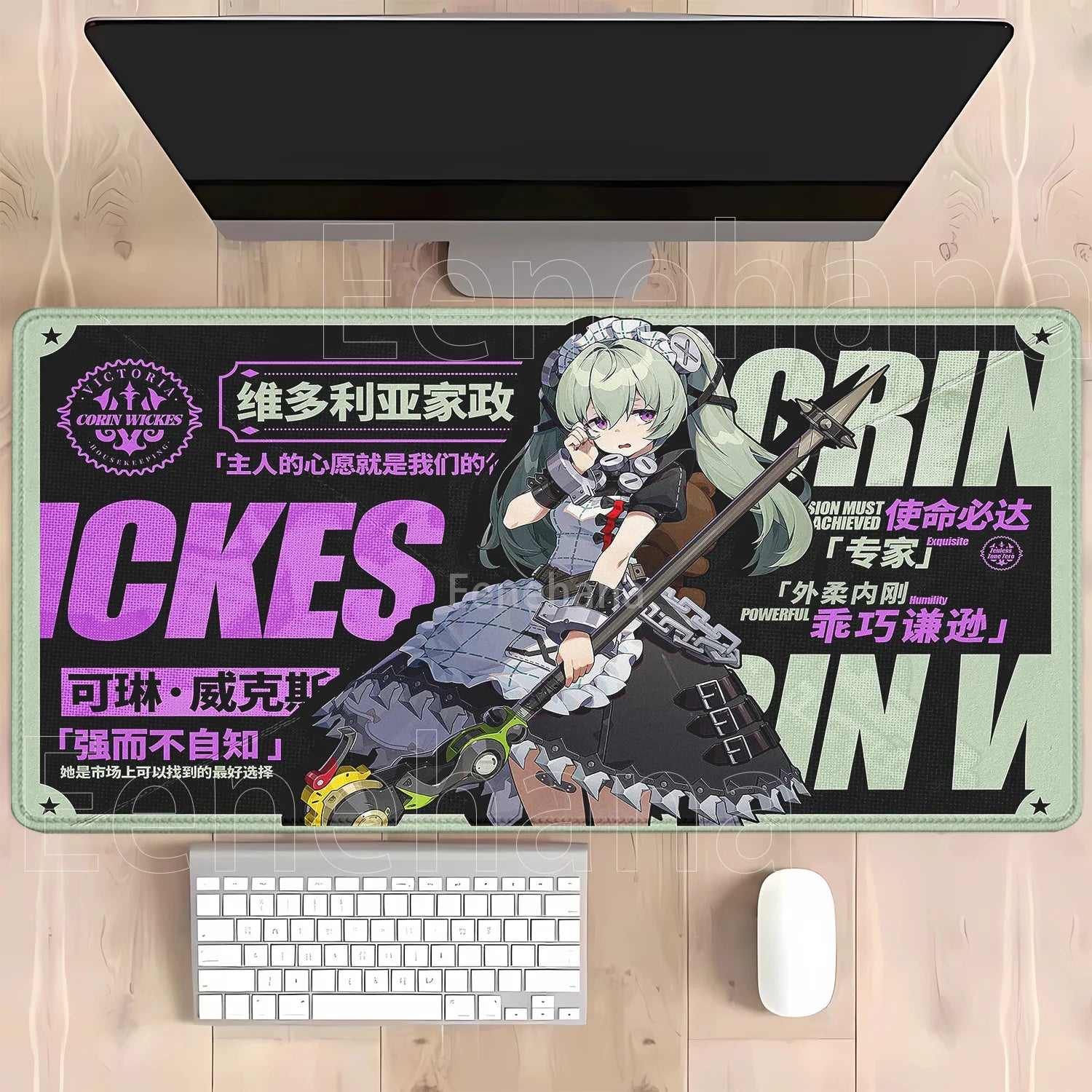 Otaku Forge · Zenless Zone Zero Desk Mat — Ellen Joe & Yidhari (XXL)