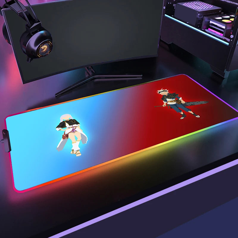 Otaku Forge · Premium RGB Gaming Desk Mat — Waterproof Extended